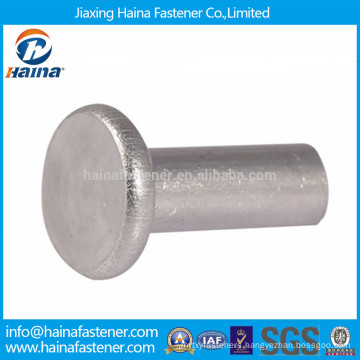 DIN aluminium steel flat head solid rivets